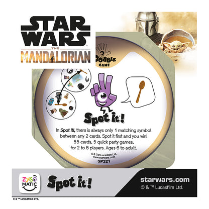 Spot it Mandalorian - Board Game Tìm Cặp Hình Trùng Nhau - Zygomatic Star Wars