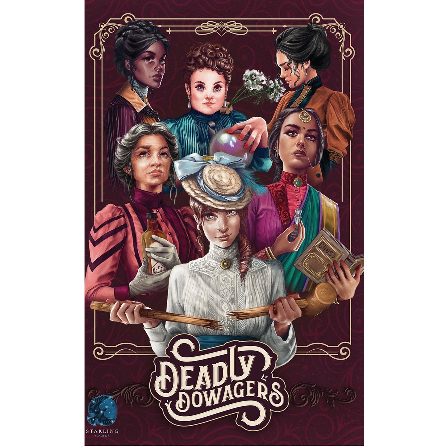 Deadly Dowagers Board Game (Vertical art box) - Trò chơi Board Game Chiến thuật & Thẻ bài - Tabletop Tycoon - Góc nhìn khác 3
