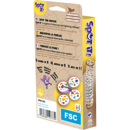 Spot It! Dinosaurs (Eco Blister) Trò Chơi Thẻ Bài Khủng Long Zygomatic