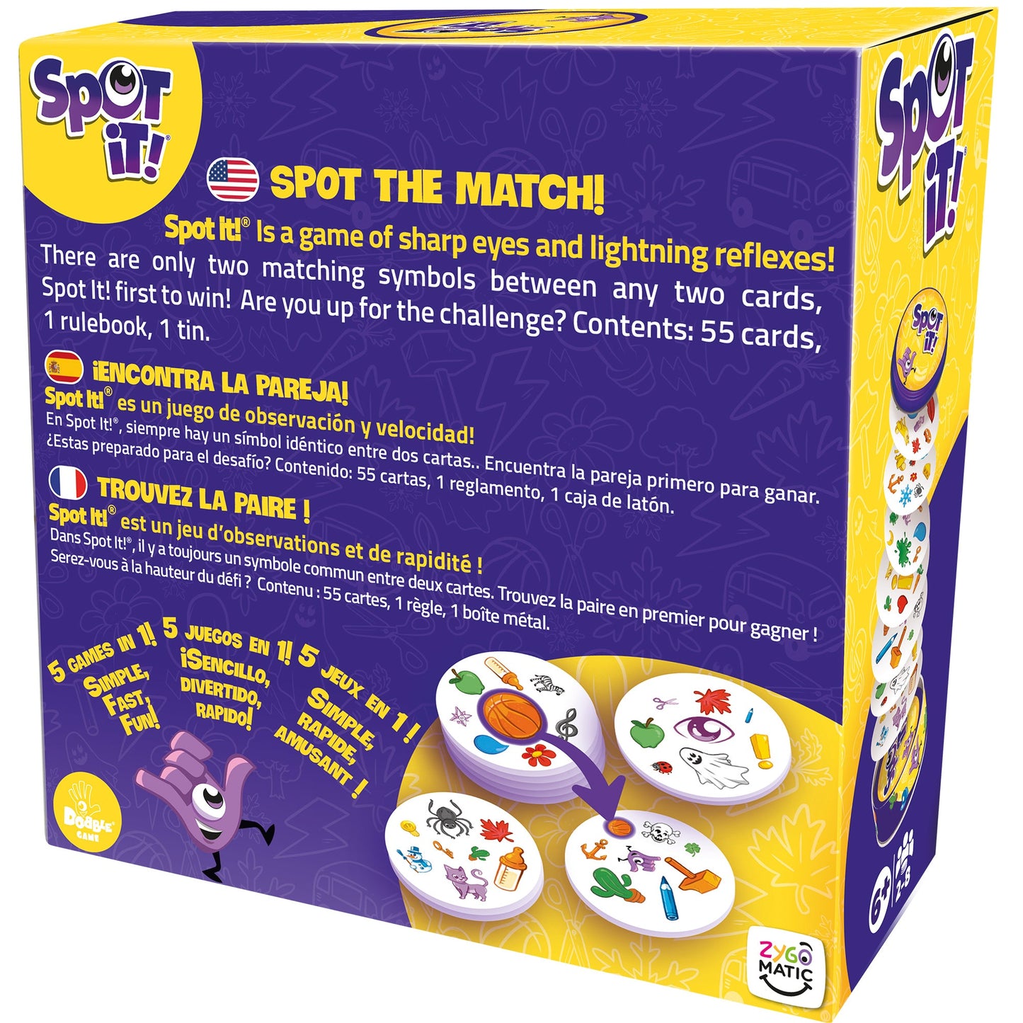 Spot It! Classic (Eco Sleeve) - Board Game Tìm Hình Nhanh Tay Lẹ Mắt - Zygomatic
