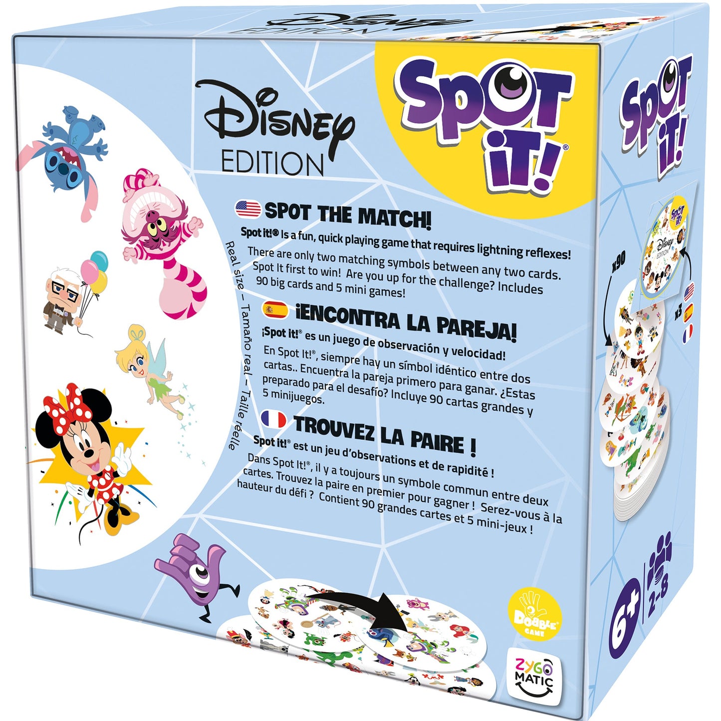 Spot It! Disney Card Game - Trò Chơi Thẻ Bài Phản Xạ Nhanh - Zygomatic