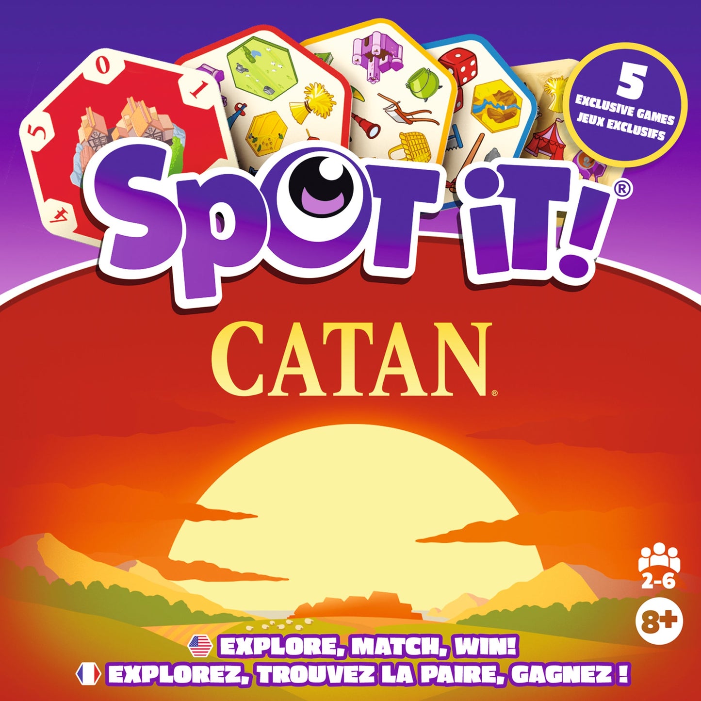 Spot It: CATAN - Board Game Tìm Cặp Nhanh Tay Lẹ Mắt - Zygomatic