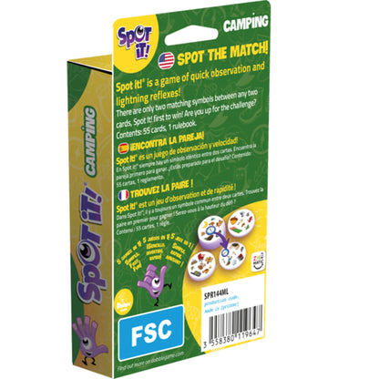 Spot it! Camping (Pocket Eco) Board Game Thẻ Bài Phản Xạ Zygomatic