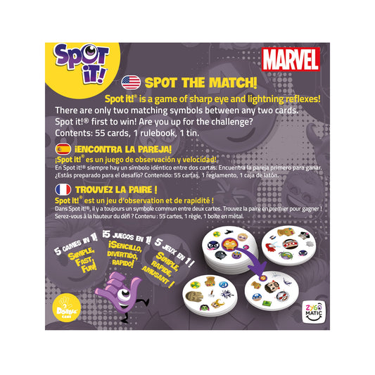 Spot it! Marvel Emoji Card Game (Eco Sleeve) Board Game Thẻ Bài Quan Sát Zygomatic