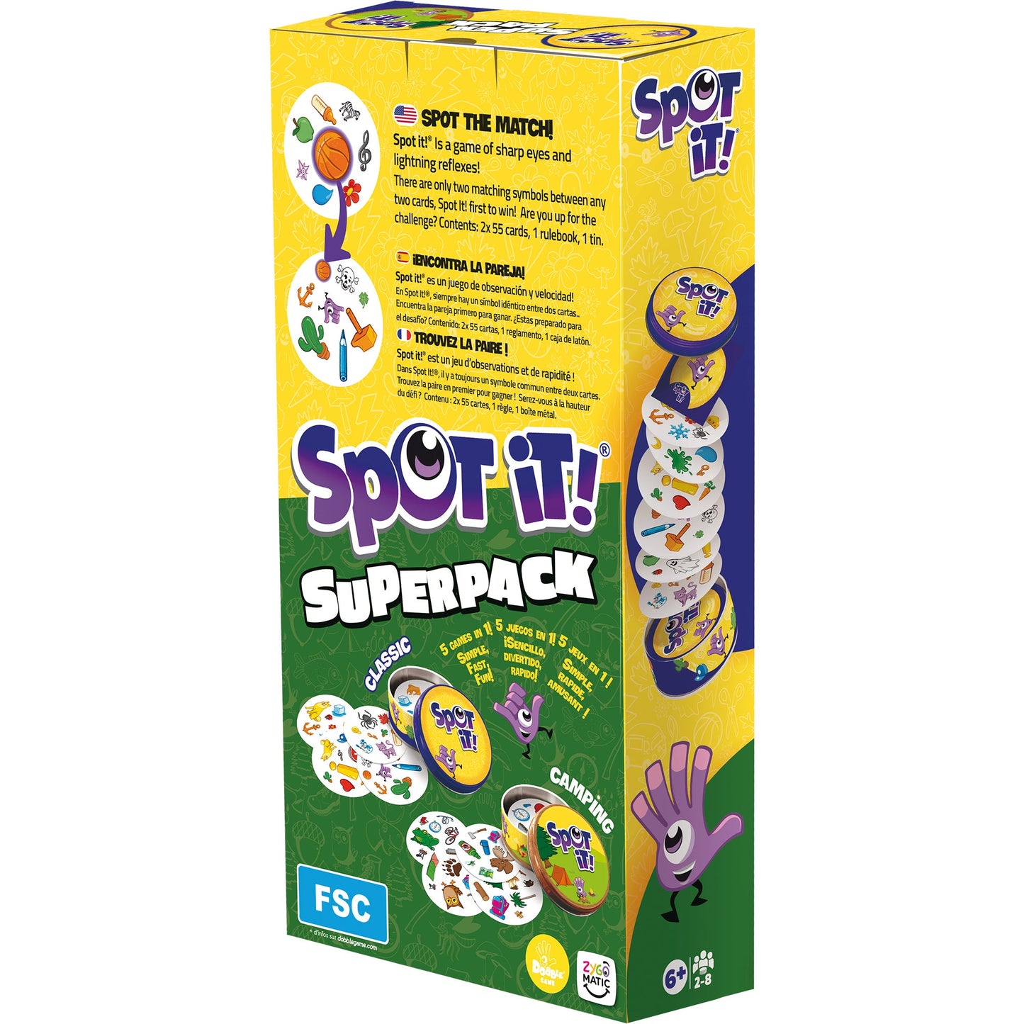 Spot It! Super Pack (Eco Bigbox) Classic + Camping - Board Game Thẻ Bài Phản Xạ - Zygomatic