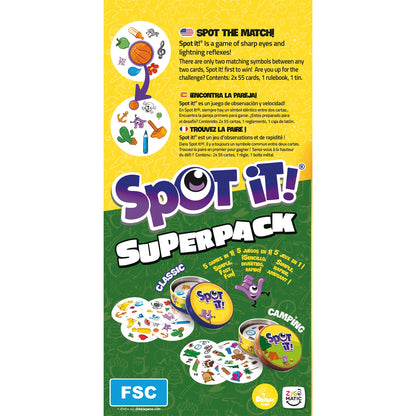 Spot It! Super Pack (Eco Bigbox) Classic + Camping - Board Game Thẻ Bài Phản Xạ - Zygomatic
