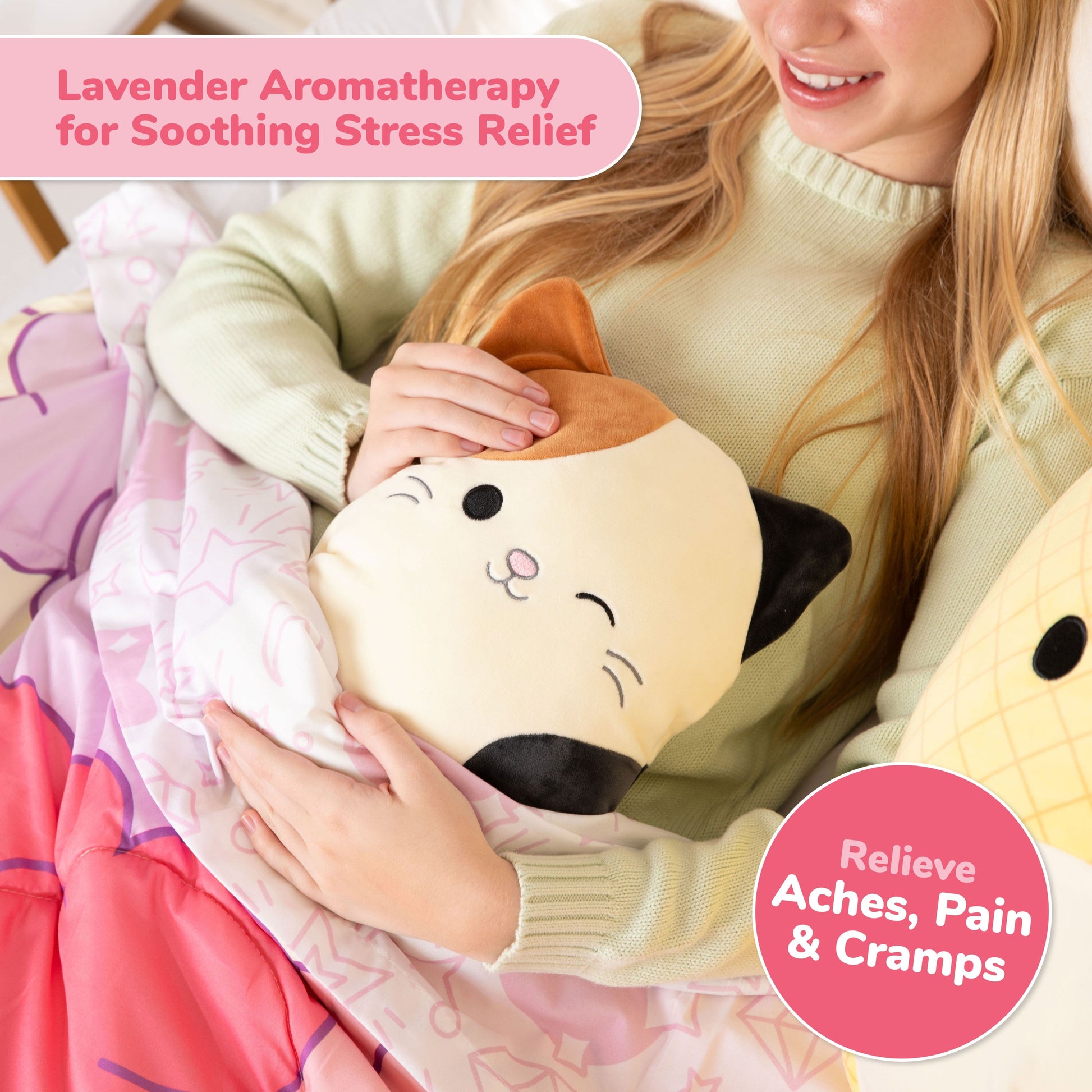 Squishmallows Cam Heating Pad - Đệm Sưởi Giảm Đau Bụng Kinh & Thư Giãn - Relatable - Hình ảnh bổ sung 4