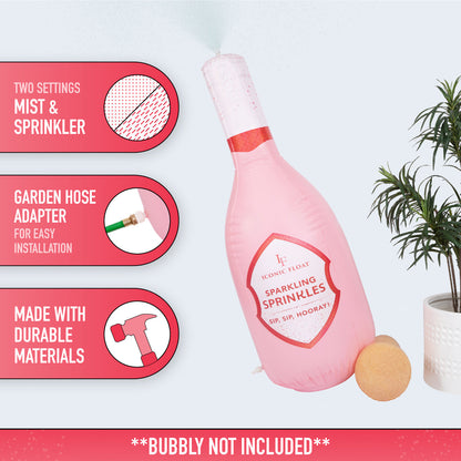 Sparkling Sprinkles Inflatable Champagne Bottle Sprinkler - Đồ Chơi Phun Nước Bơm Hơi - Relatable - Hình ảnh bổ sung 5