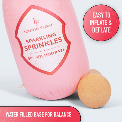 Sparkling Sprinkles Inflatable Champagne Bottle Sprinkler - Đồ Chơi Phun Nước Bơm Hơi - Relatable - Hình ảnh bổ sung 6