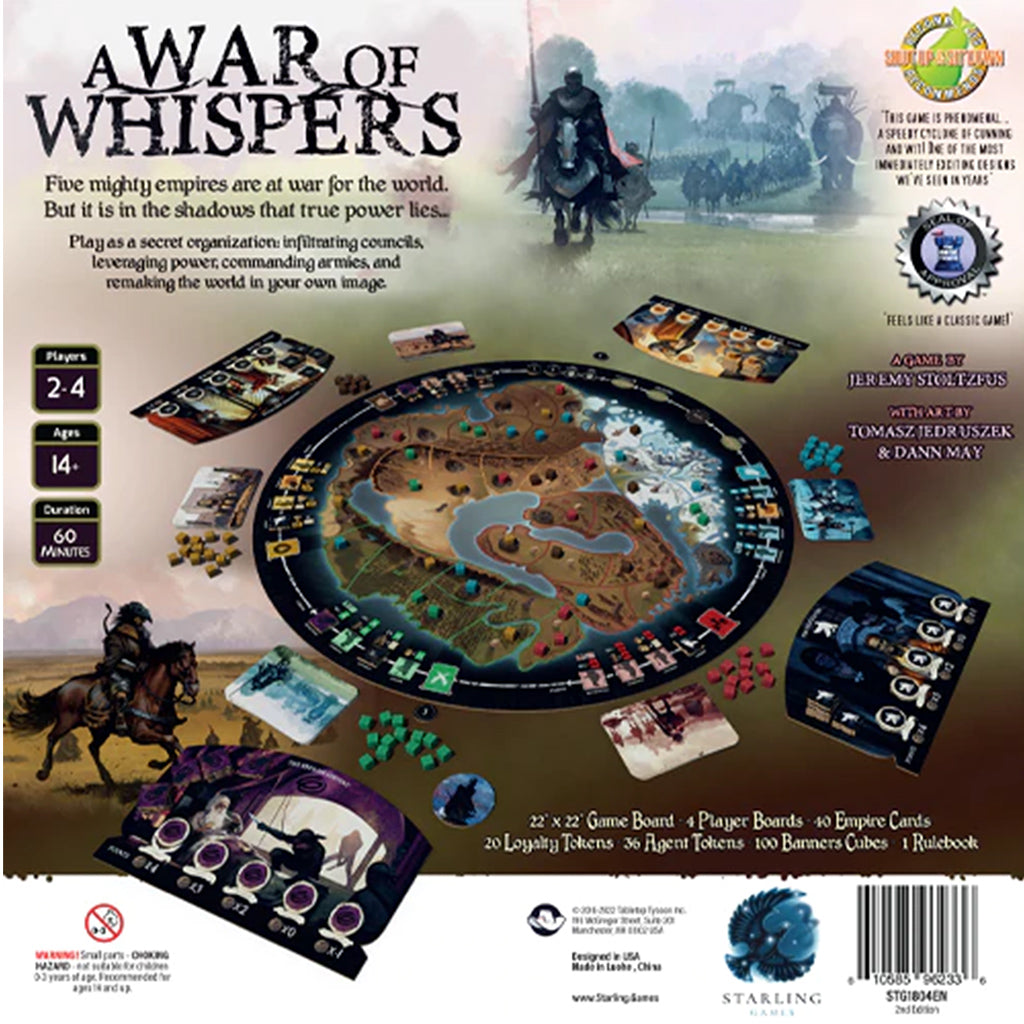 A War of Whispers Board Game - Trò chơi chiến thuật thao túng hội kín - Tabletop Tycoon