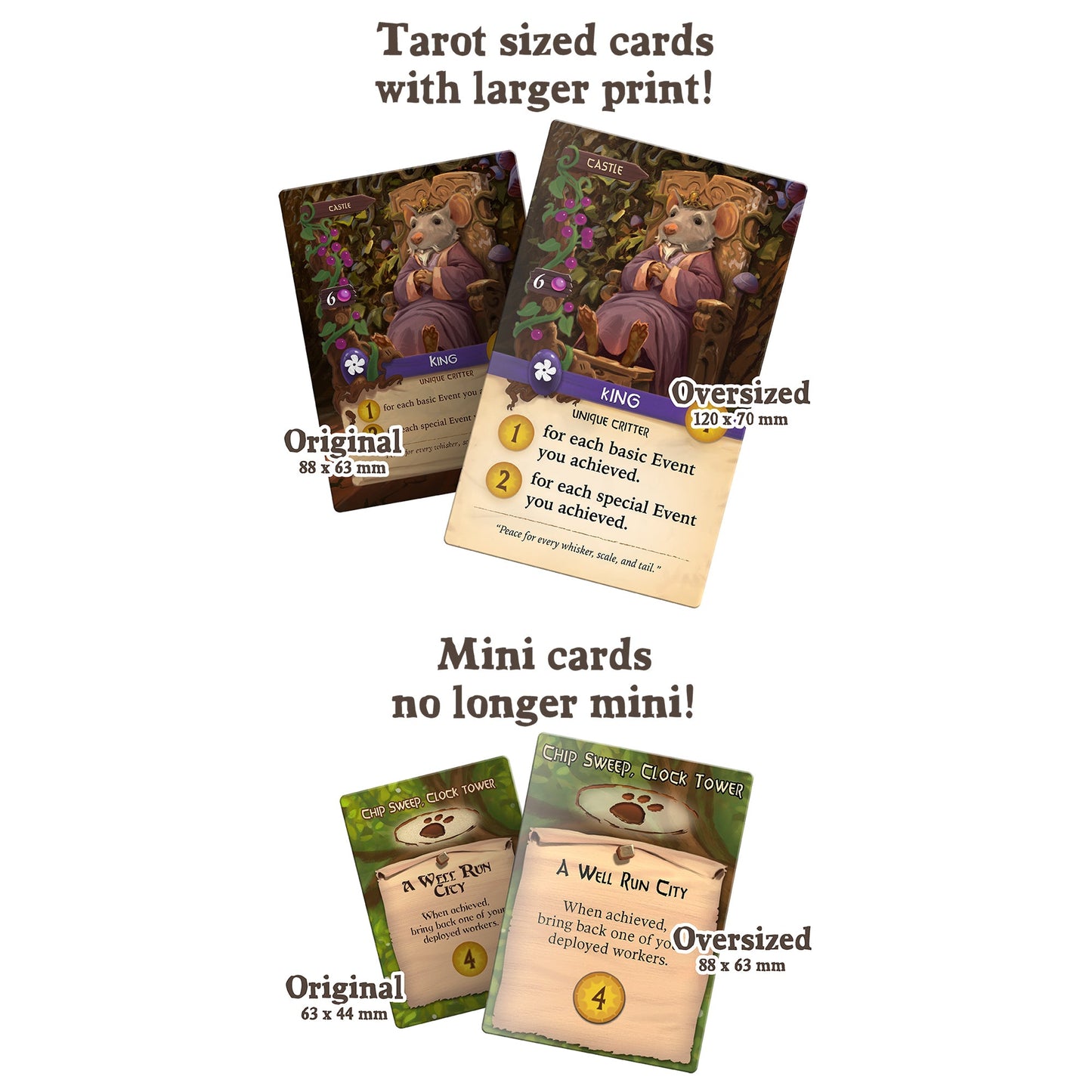 Everdell Core Oversized Cards - Bộ bài kích thước lớn Tarot - Tabletop Tycoon