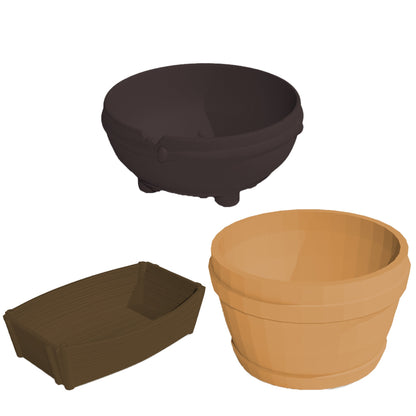 Everdell Silverfrost Deluxe Resource Vessels - Phụ kiện khay chứa tài nguyên cao cấp - Tabletop Tycoon