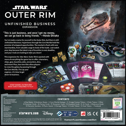 Star Wars Outer Rim Board Game Unfinished Business Expansion - Bản Mở Rộng Board Game Chiến Thuật - Fantasy Flight Games