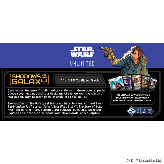 Star Wars: Unlimited - Shadows of the Galaxy: Hộp Booster Display