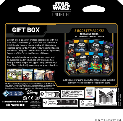 Star Wars: Unlimited 2025 Gift Box | Hộp quà tặng thẻ bài TCG | Fantasy Flight Games