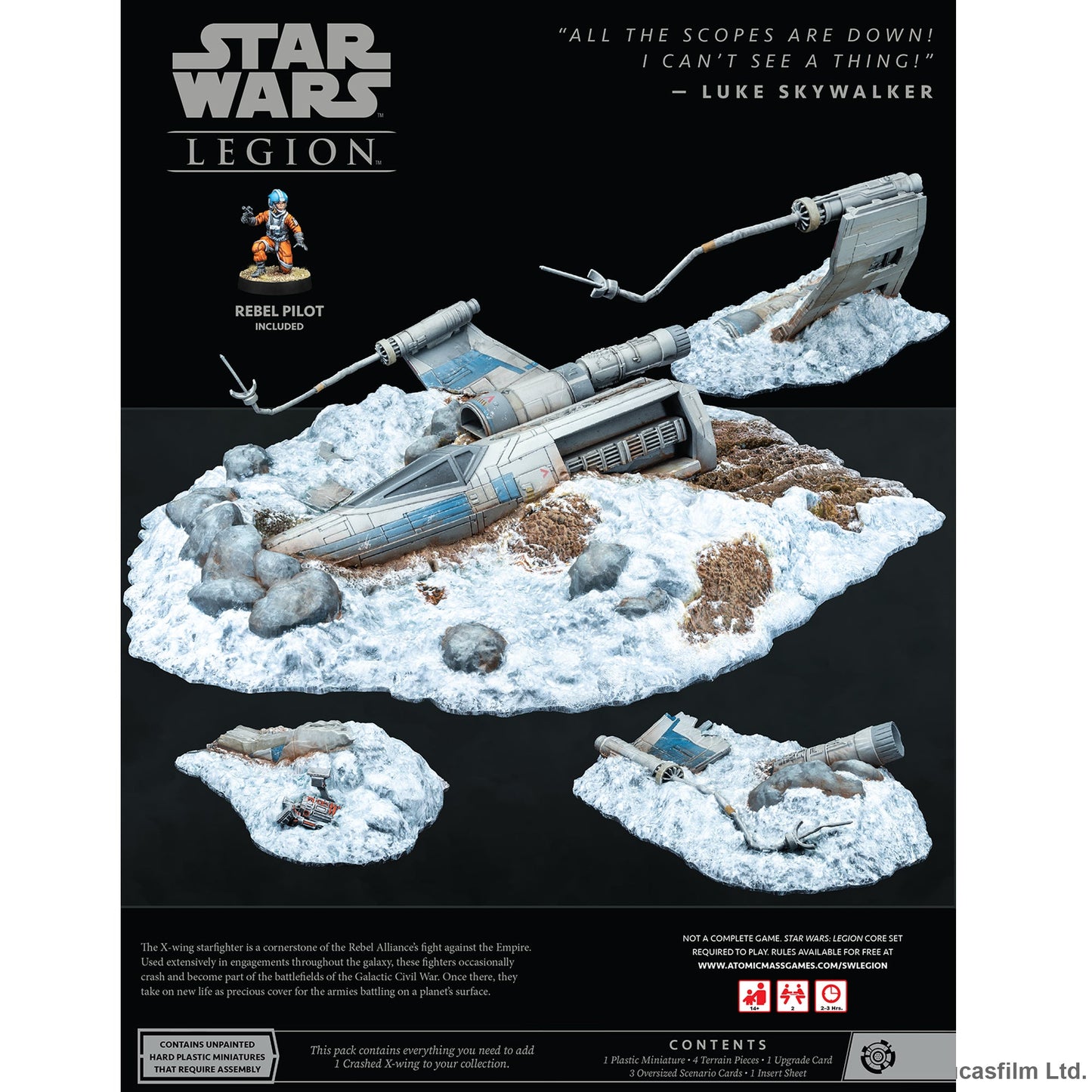 Star Wars: Legion - Crashed X-wing Battlefield Expansion | Bộ Mở Rộng Địa Hình Chiến Thuật | Atomic Mass Games
