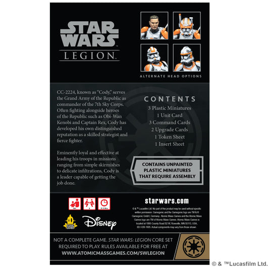 Star Wars: Legion - Clone Commander Cody Commander Expansion - Bản Mở Rộng Board Game Chiến Thuật - Atomic Mass Games