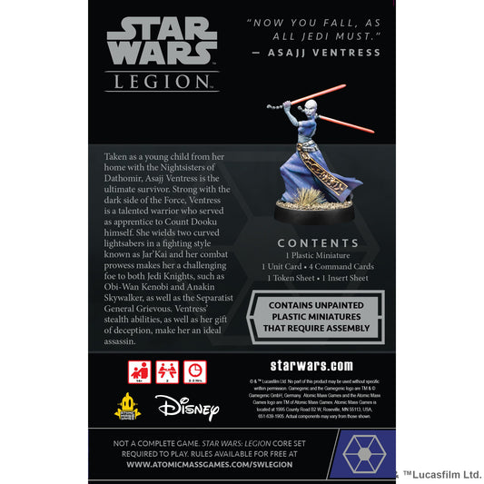 Star Wars Legion Asajj Ventress Expansion - Bộ Mở Rộng Board Game Chiến Thuật - Atomic Mass Games