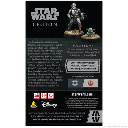 Star Wars: Legion - Din Djarin & Grogu Operative Expansion - Bộ Mở Rộng Board Game Chiến Thuật - Atomic Mass Games