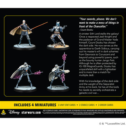 Star Wars Shatterpoint Twice the Pride Count Dooku Squad Pack - Bộ Mô Hình Chiến Thuật Tabletop - Atomic Mass Games