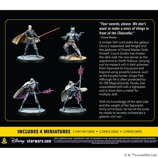 Star Wars Shatterpoint Twice the Pride Count Dooku Squad Pack - Bộ Mô Hình Chiến Thuật Tabletop - Atomic Mass Games