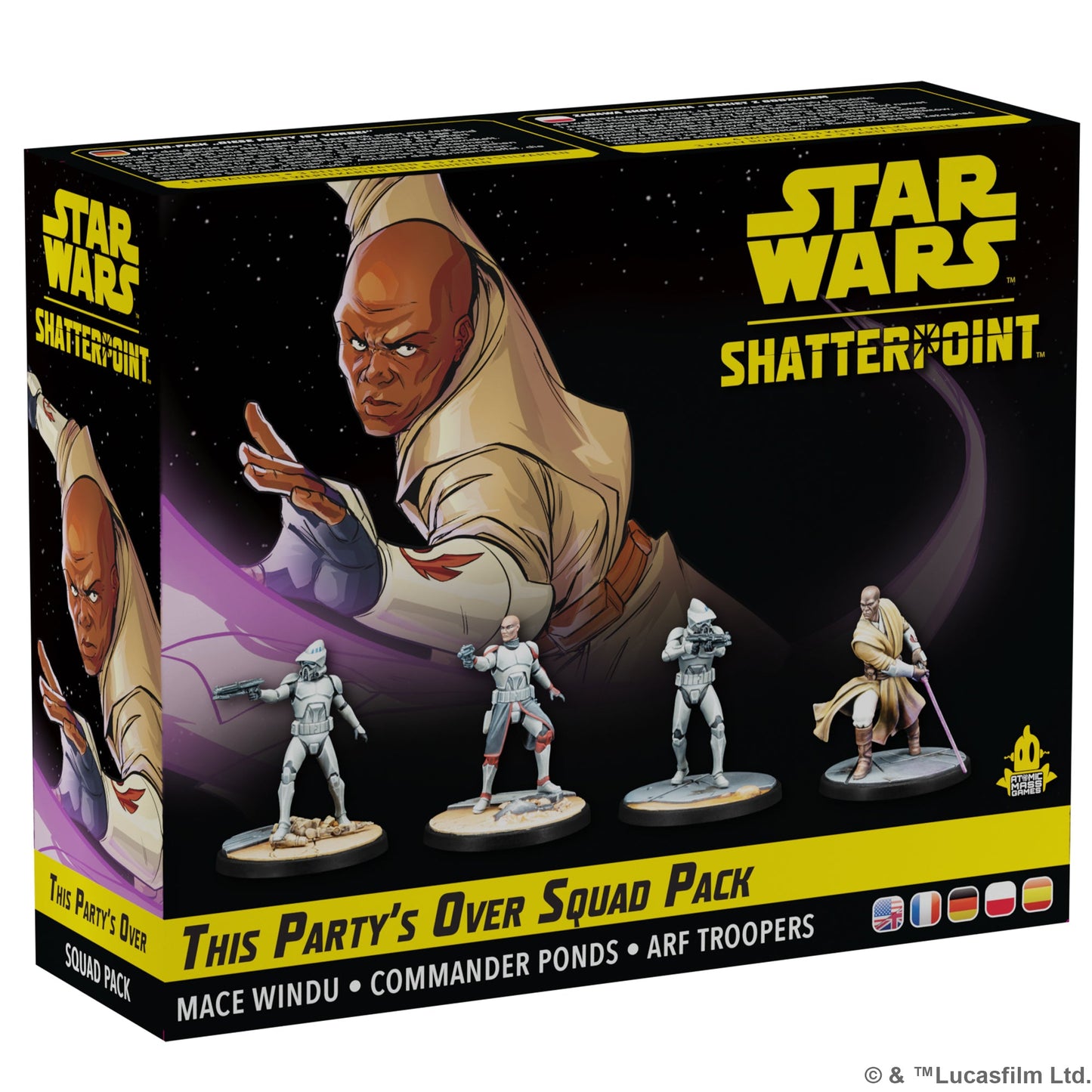 Star Wars: Shatterpoint - This Party's Over: Mace Windu Squad Pack - Board Game Chiến Thuật - Atomic Mass Games
