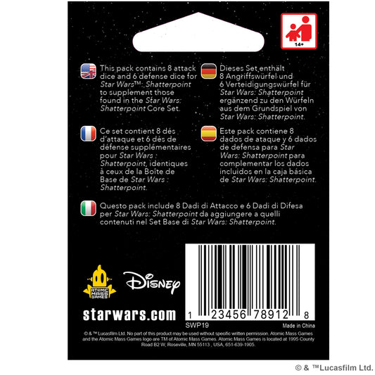 Star Wars: Shatterpoint - Dice Pack | Bộ Xúc Xắc Phụ Kiện | Atomic Mass Games