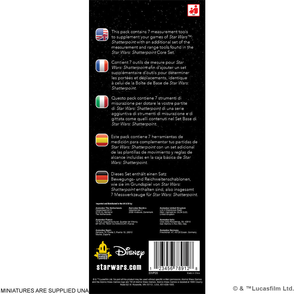 Star Wars: Shatterpoint - Measuring Tools | Bộ Thước Đo Board Game | Atomic Mass Games