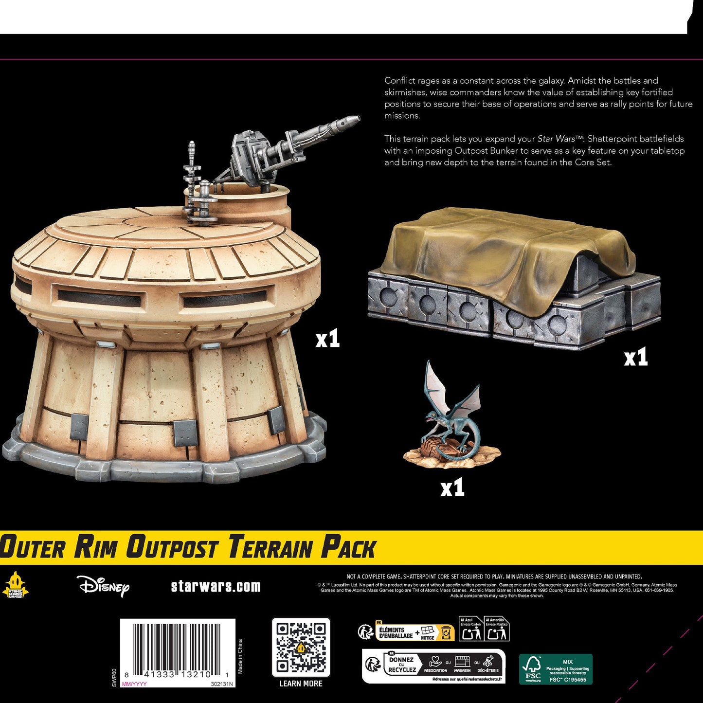 Star Wars: Shatterpoint - Outer Rim Outpost Terrain Pack - Phụ kiện Sa bàn Miniature - Atomic Mass Games