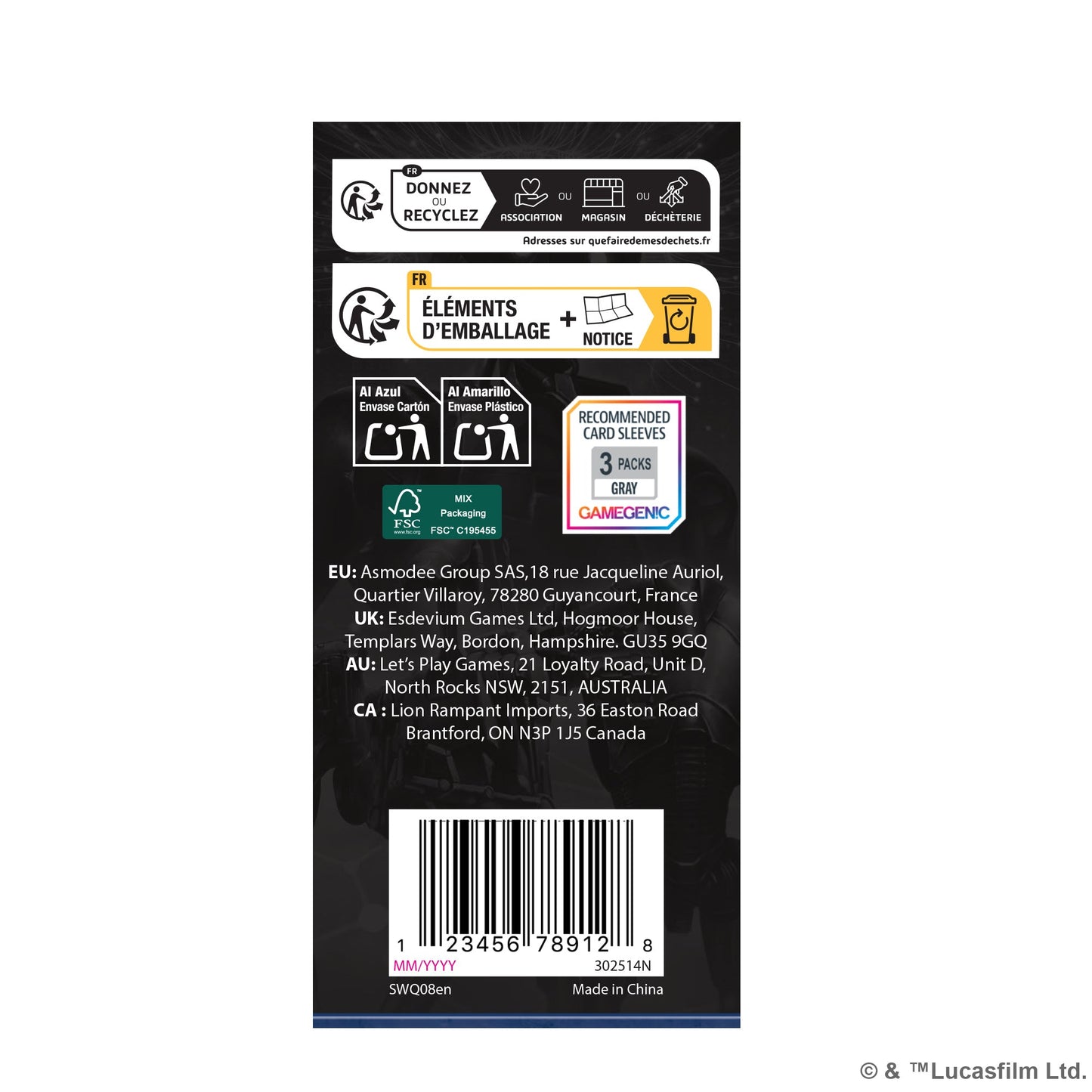 Star Wars: Legion - Separatist Alliance Card Pack - Bộ Thẻ Bài Nâng Cấp Liên Minh Ly Khai - Atomic Mass Games