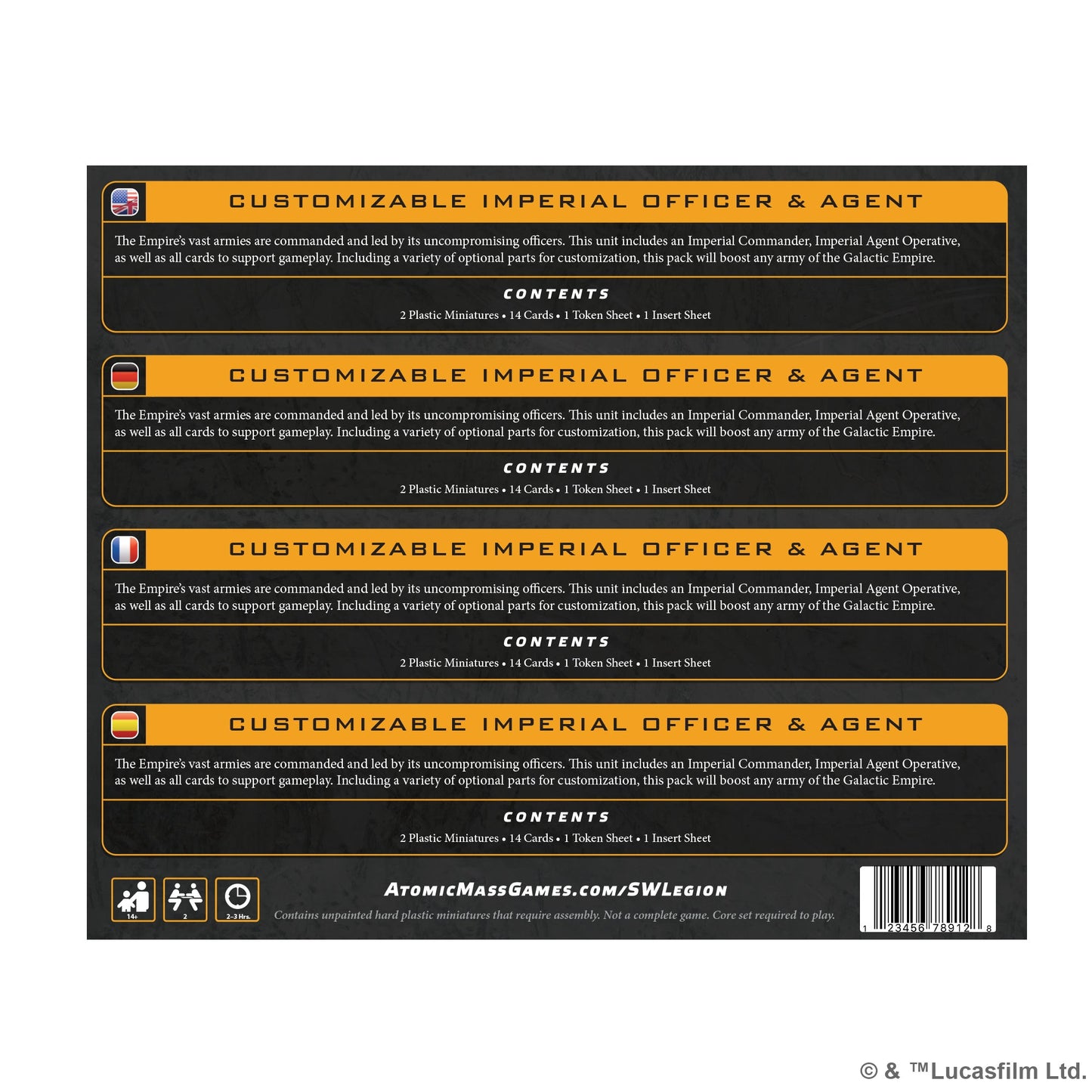 Star Wars: Legion - Sĩ Quan & Đặc Vụ Đế Chế (Customizable Imperial Officer & Agent)