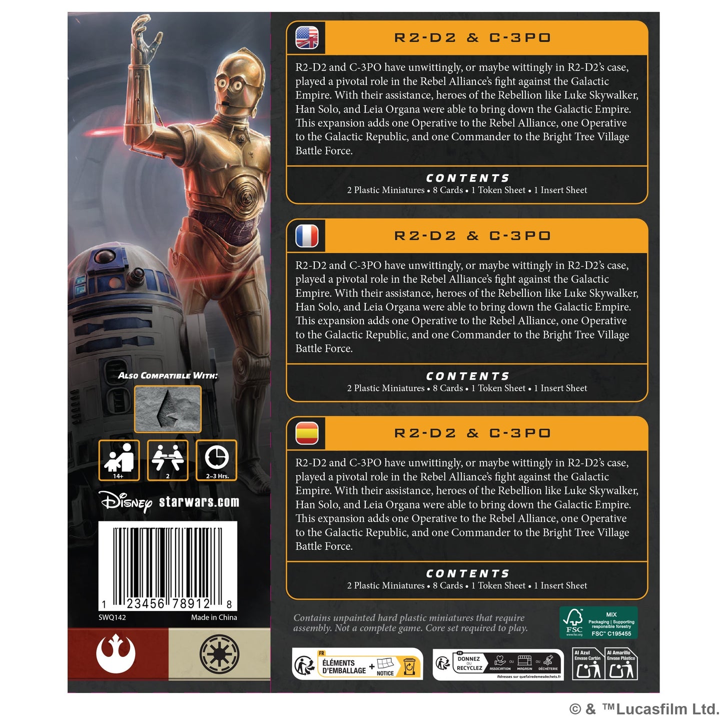 Star Wars: Legion - R2D2 & C-3PO - Bản Mở Rộng Board Game Chiến Thuật - Atomic Mass Games