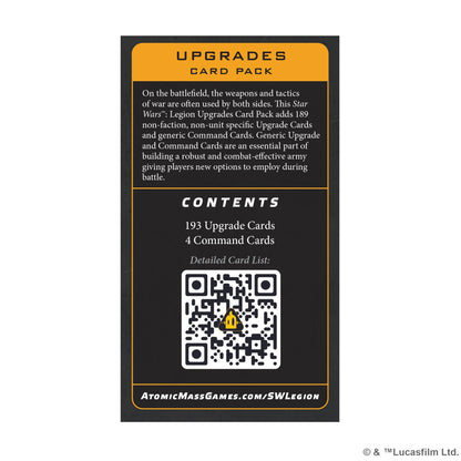 Star Wars: Legion - Upgrades Card Pack | Bộ Thẻ Nâng Cấp Chiến Thuật | Atomic Mass Games