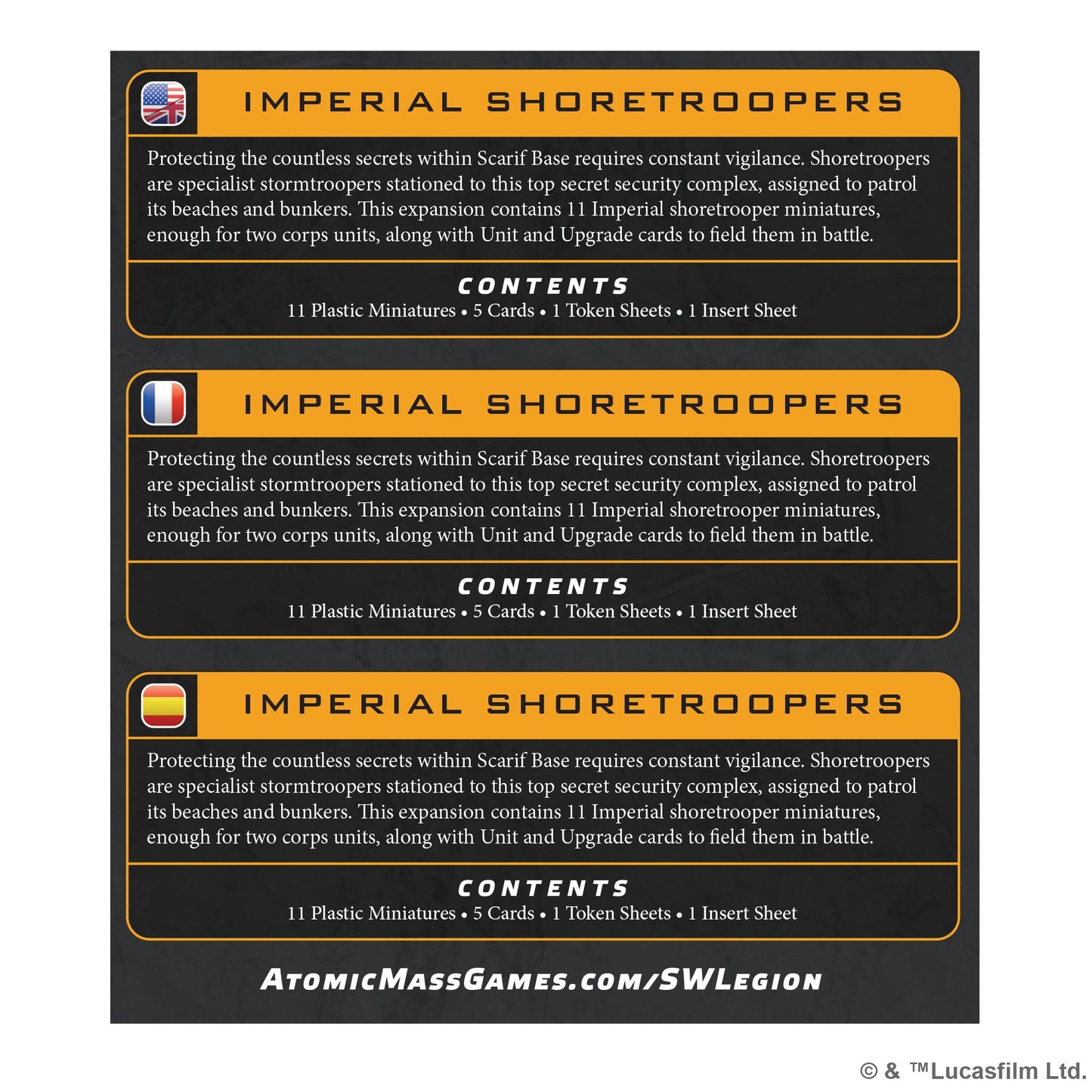Star Wars: Legion – Imperial Shoretroopers - Board Game Chiến Thuật - Atomic Mass Games