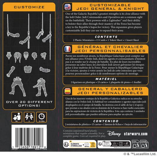 Star Wars: Legion - Bộ Mô Hình Tướng và Hiệp Sĩ Jedi (Tùy Biến)