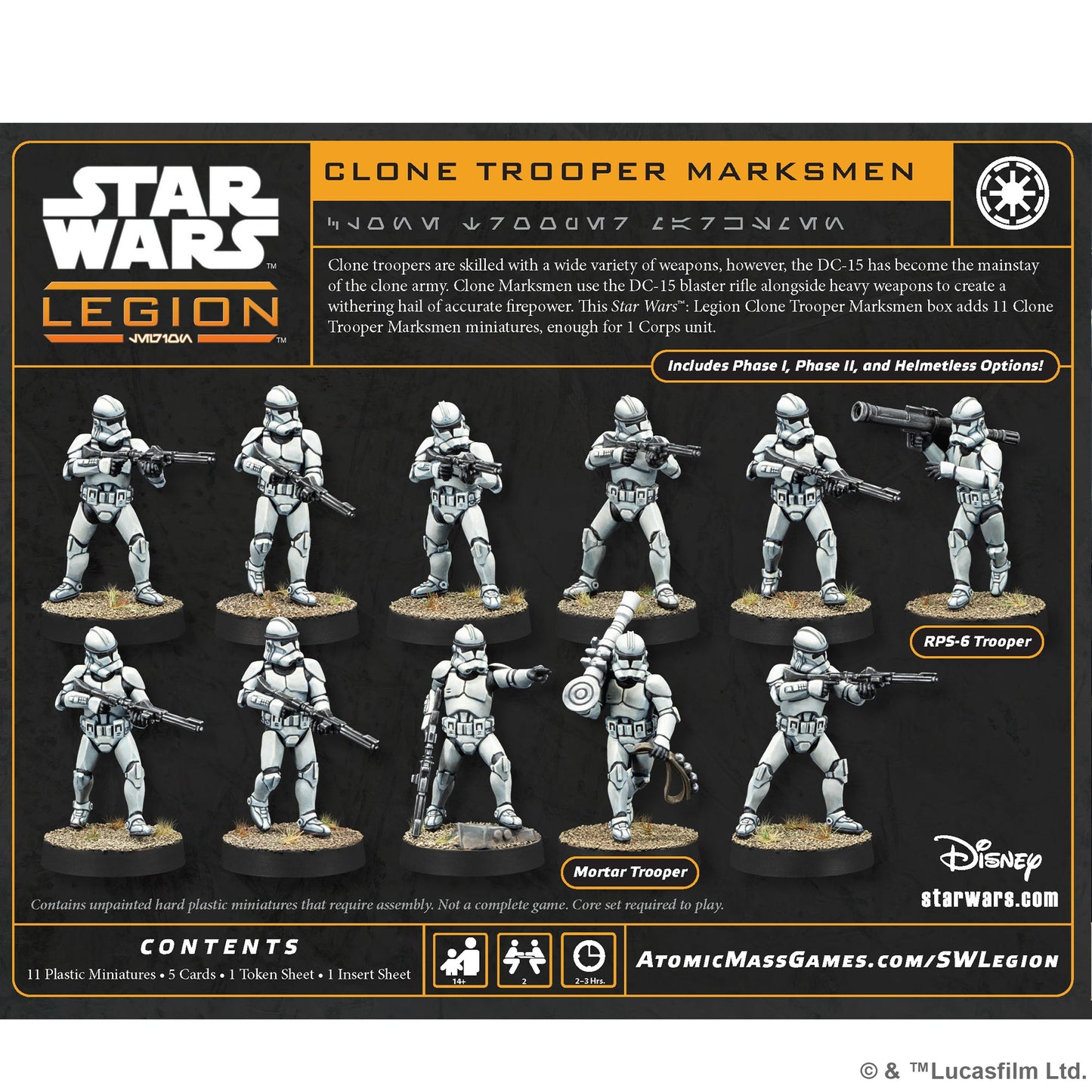 Star Wars: Legion – Clone Trooper Marksmen - Bộ Mở Rộng Game Chiến Thuật Sa Bàn - Atomic Mass Games