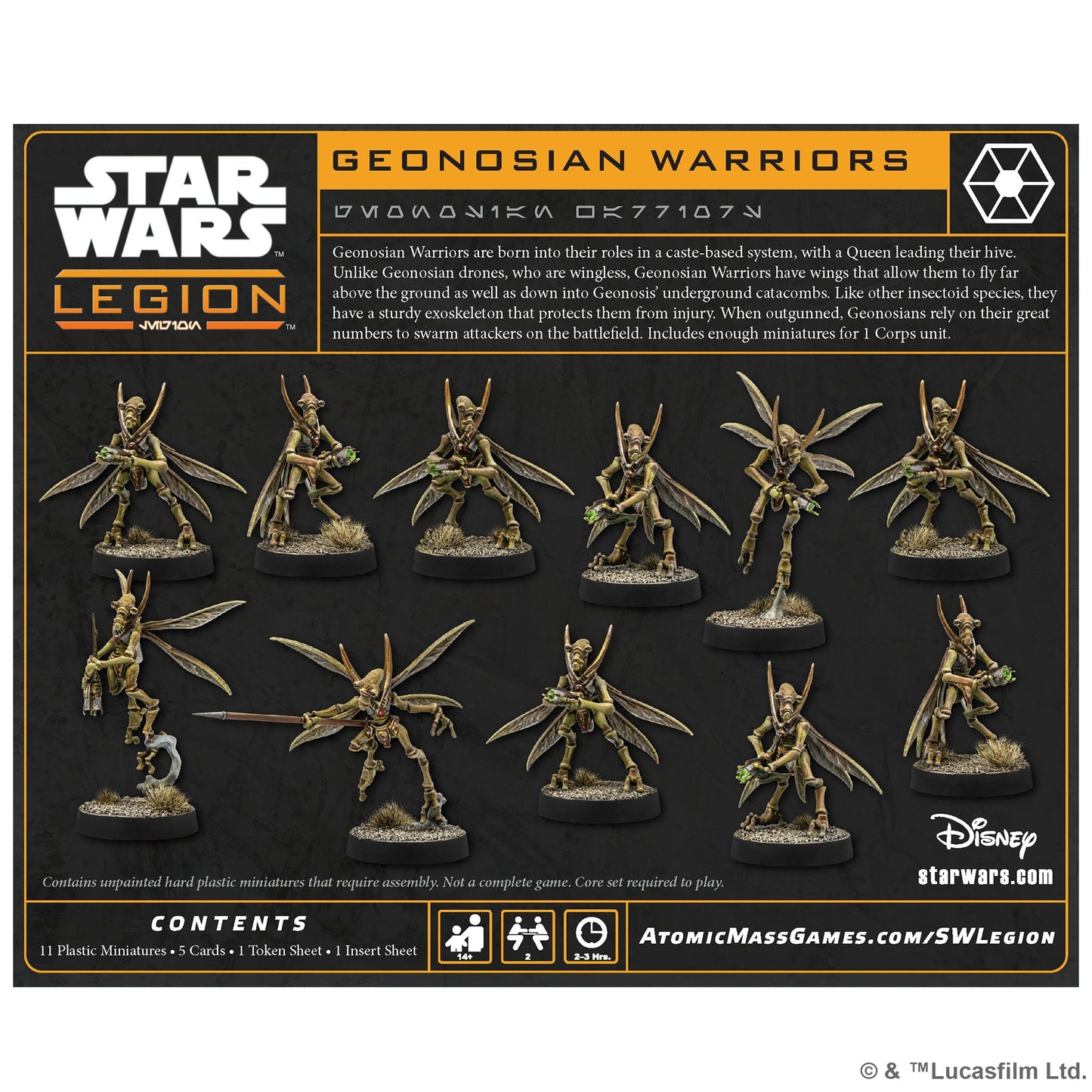Star Wars: Legion - Geonosian Warriors Unit Expansion | Bộ Mở Rộng Mô Hình Chiến Thuật | Atomic Mass Games