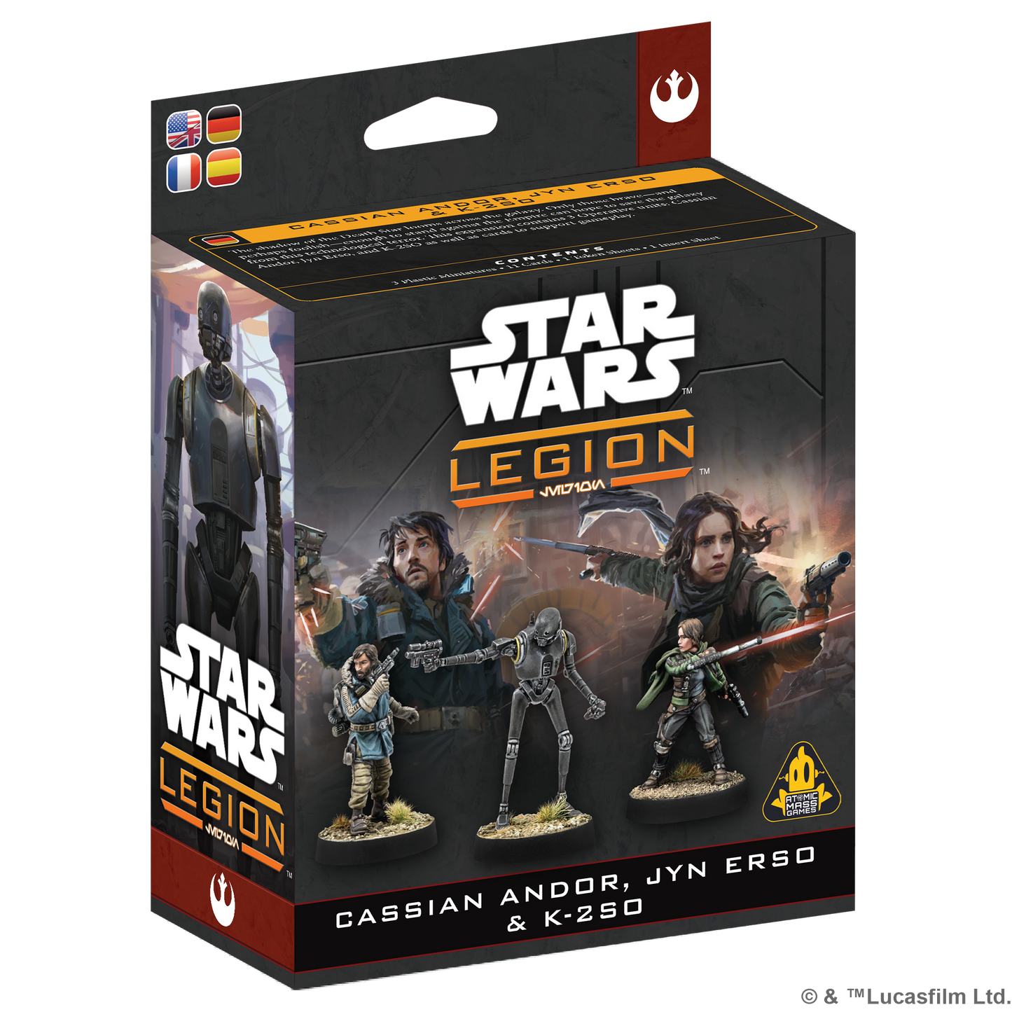 Star Wars: Legion – Cassian Andor, Jyn Erso & K-2SO - Board Game Chiến Thuật - Atomic Mass Games - Hình ảnh sản phẩm