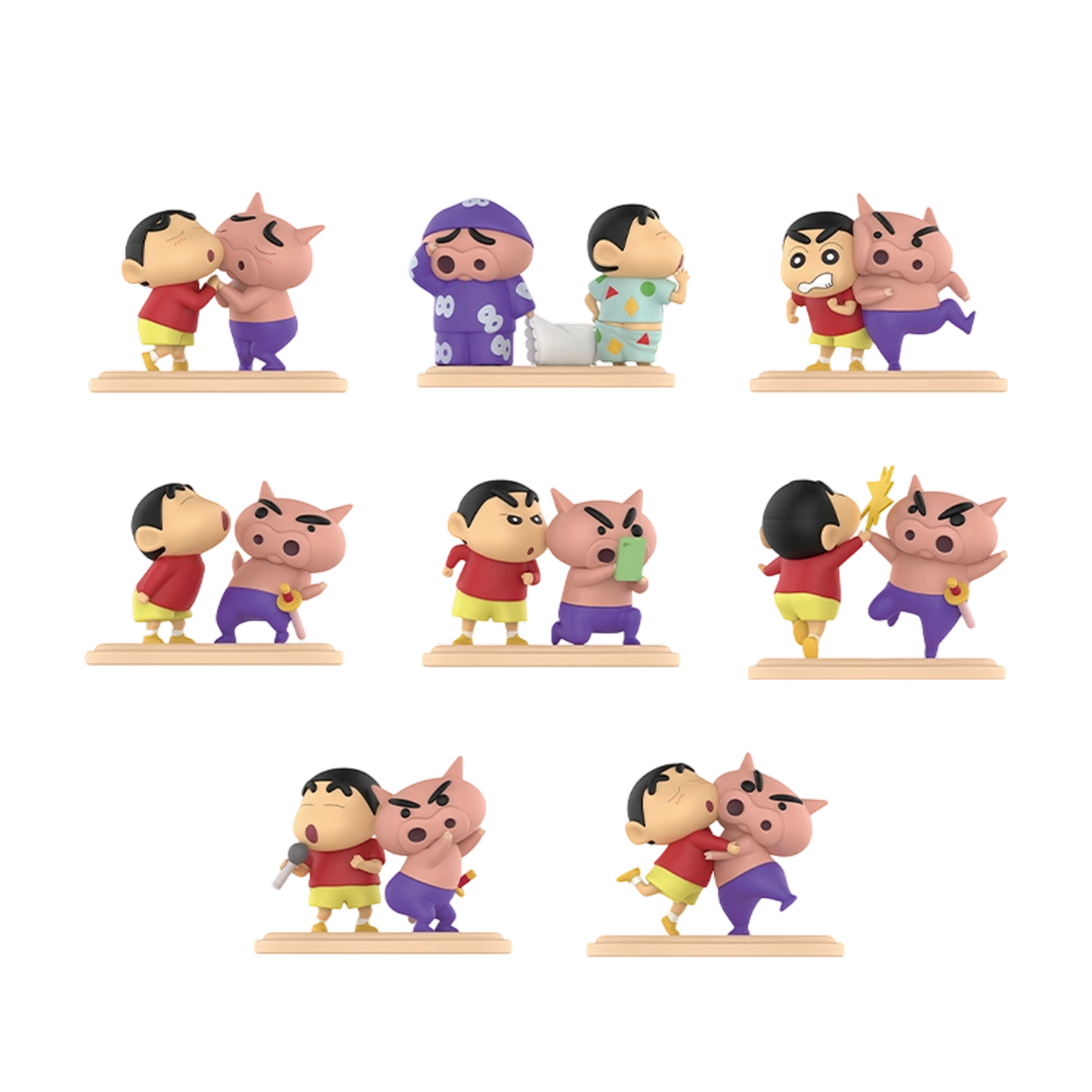 SHINCHAN & BURIBURIZAEMON – KASUKABE’S ULTIMATE DUO - Mô hình Blind Box - 52TOYS