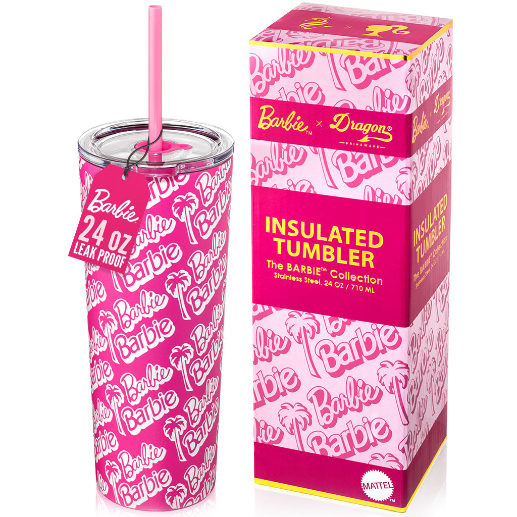 Barbie™ Palm Trees Tumbler - 24 Oz - Bình Giữ Nhiệt 710ml Họa Tiết Cây Cọ - Mattel Creations