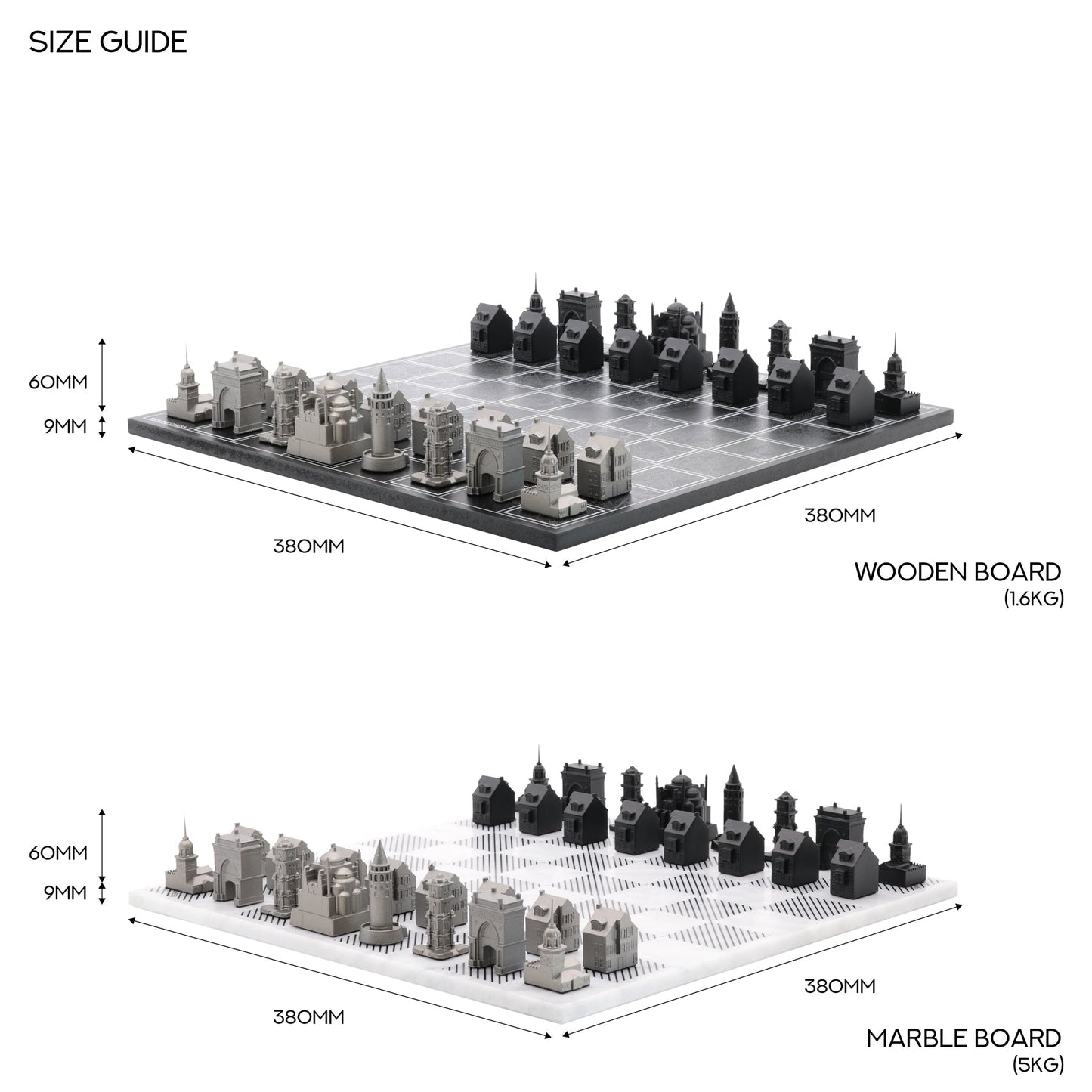 Stainless Steel Istanbul Edition | Bộ Cờ Vua Kiến Trúc Thép Không Gỉ | Skyline Chess Skyline Chess - ảnh 2 - Board games kinh