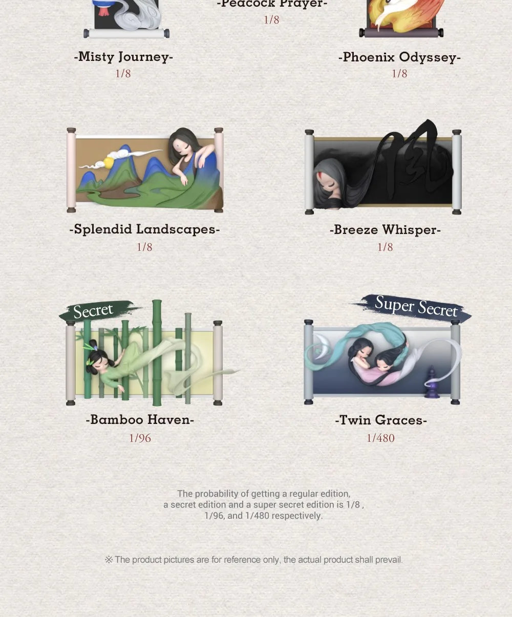 SLEEP CHINESE SCROLLS - Mô hình Blind Box (Art Toy) - 52TOYS