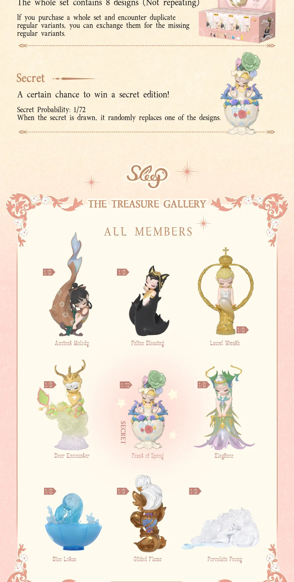 SLEEP THE TREASURE GALLERY - Mô hình Blind Box Art Toy - 52TOYS