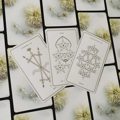 Bộ Bài Soul Cards Tarot (White Dahlia) - Phiên Bản Màu Hoa Thược Dược Trắng
