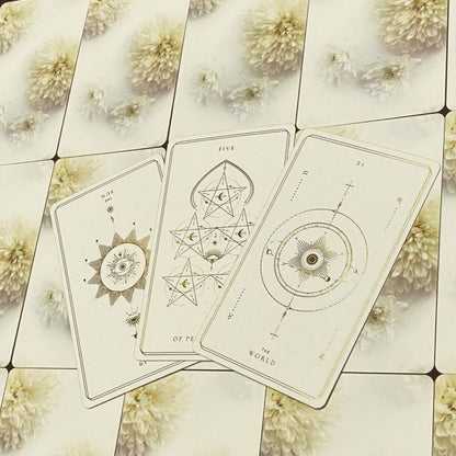 Bộ Bài Soul Cards Tarot (White Dahlia) - Phiên Bản Màu Hoa Thược Dược Trắng