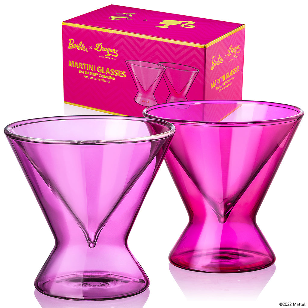 Barbie™ X Dragon Glassware® Stemless Martini Glasses - Bộ Ly Martini Không Chân Cách Nhiệt - Dragon Glassware - Hình ảnh sản phẩm