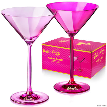 Barbie™ X Dragon Glassware® Martini Glasses - Bộ 2 Ly Martini Pha Lê Cao Cấp - Dragon Glassware