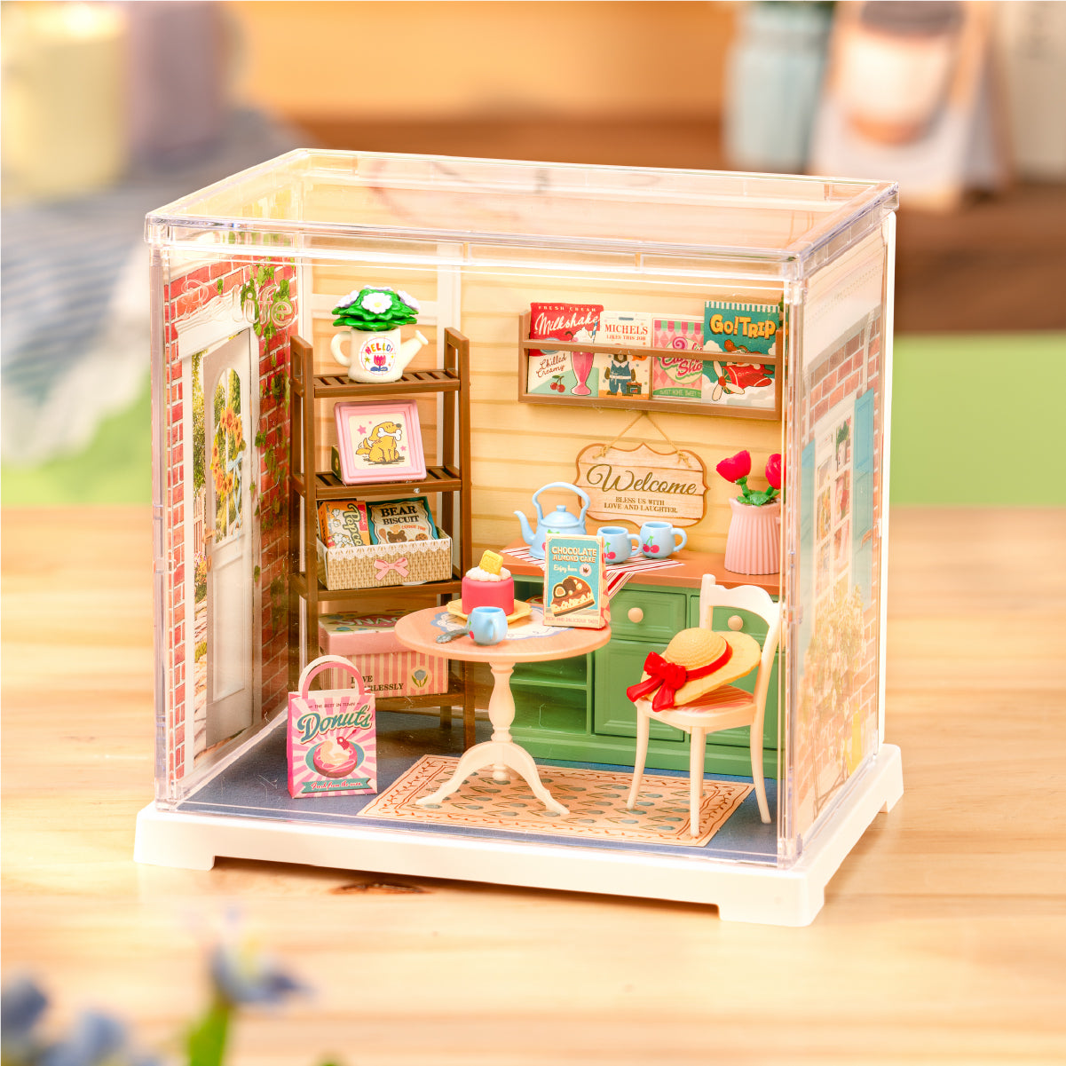 Rolife Sunshine Sip Porch Mini Super Creator DIY Miniature House DWS07B - Mô hình nhà gỗ DIY thu nhỏ - Rolife
