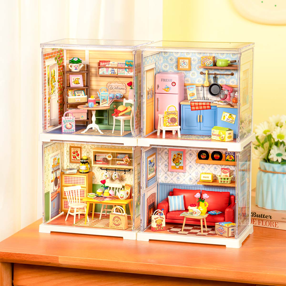 Rolife Sunshine Sip Porch Mini Super Creator DIY Miniature House DWS07B - Mô hình nhà gỗ DIY thu nhỏ - Rolife