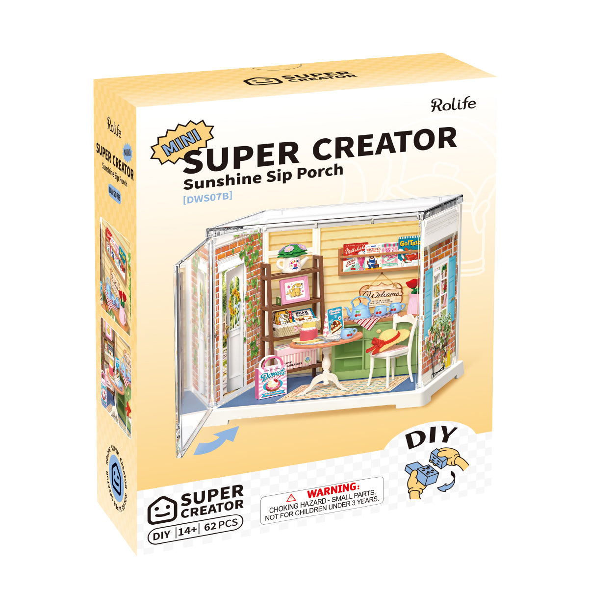 Rolife Sunshine Sip Porch Mini Super Creator DIY Miniature House DWS07B - Mô hình nhà gỗ DIY thu nhỏ - Rolife